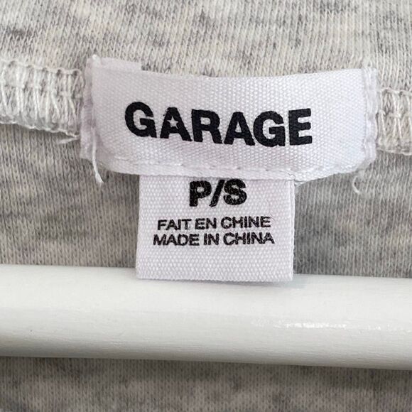 Garage “You Just Got Served” Social Club Graphic Crop Tee | Gray Short Sleeve Si - Picture 8 of 10